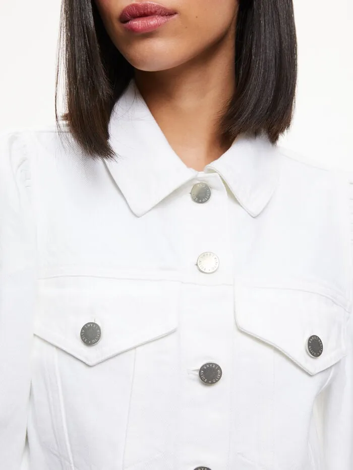 Alice Olivia JACKETS COATS WOMEN LANA DENIM JACKET White