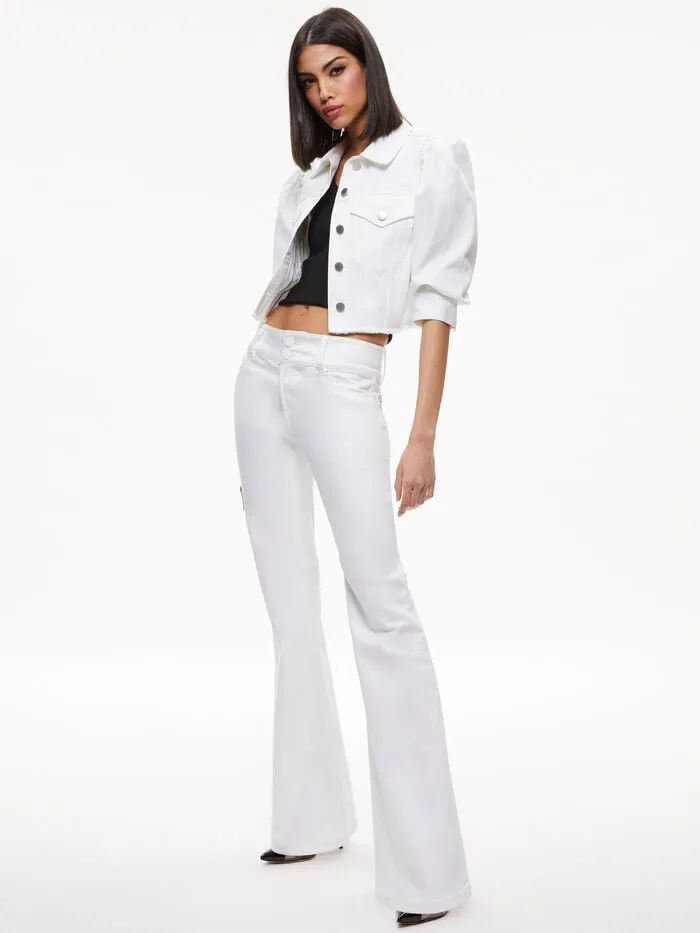 Alice Olivia JACKETS COATS WOMEN LANA DENIM JACKET White
