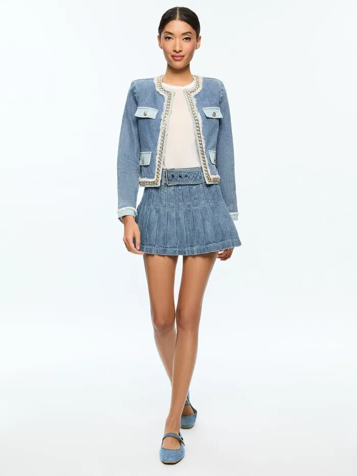 Alice Olivia JACKETS COATS WOMEN LANDON DENIM JACKET Avery Blue