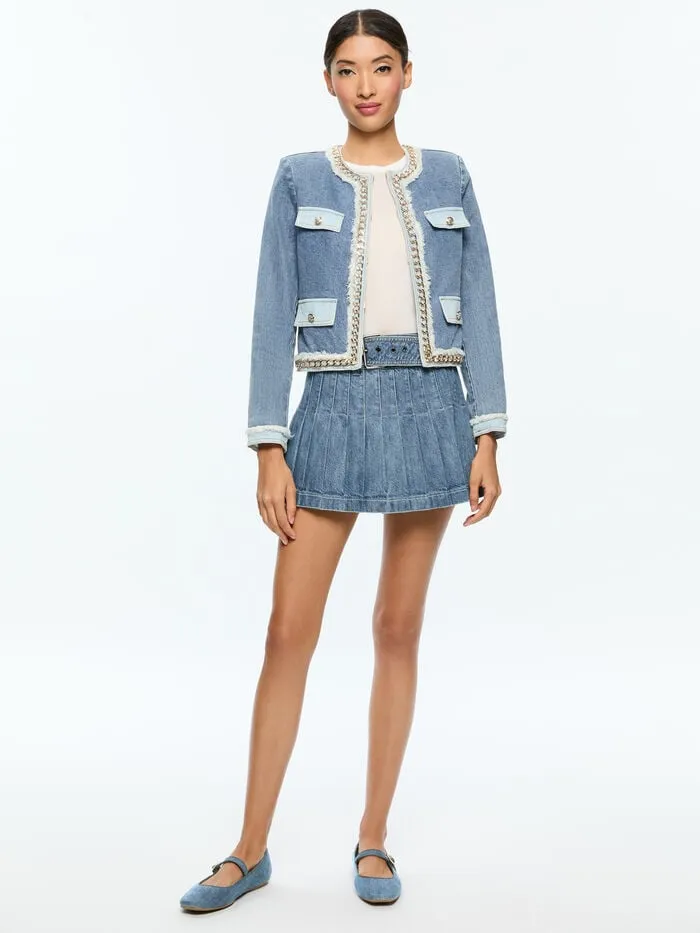 Alice Olivia JACKETS COATS WOMEN LANDON DENIM JACKET Avery Blue