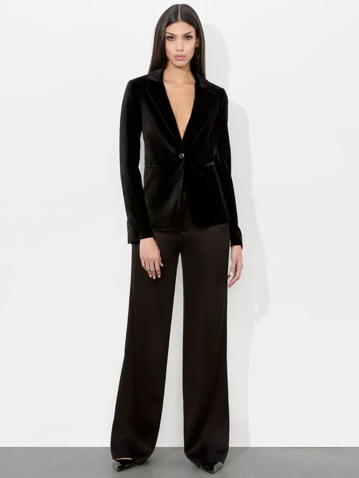 Alice Olivia JACKETS COATS WOMEN MACEY VELVET BLAZER Black