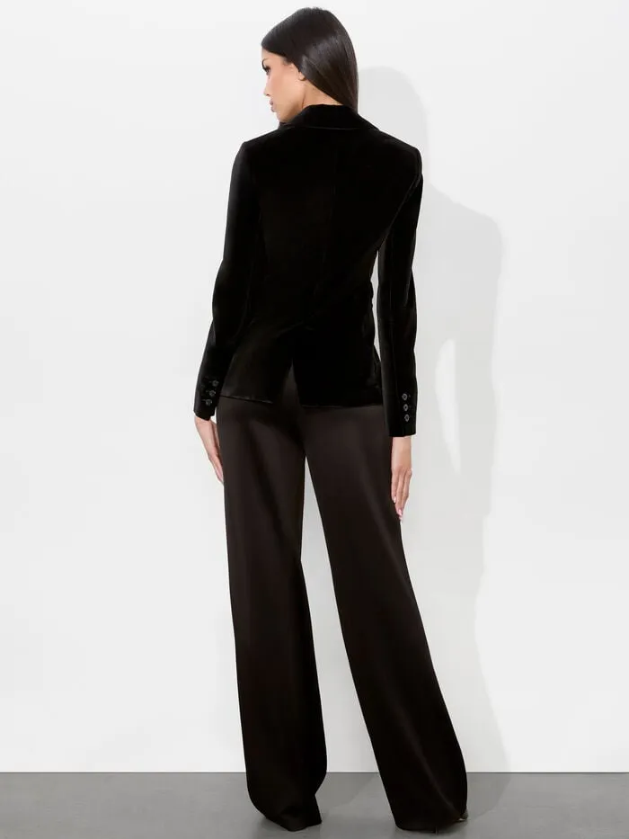 Alice Olivia JACKETS COATS WOMEN MACEY VELVET BLAZER Black