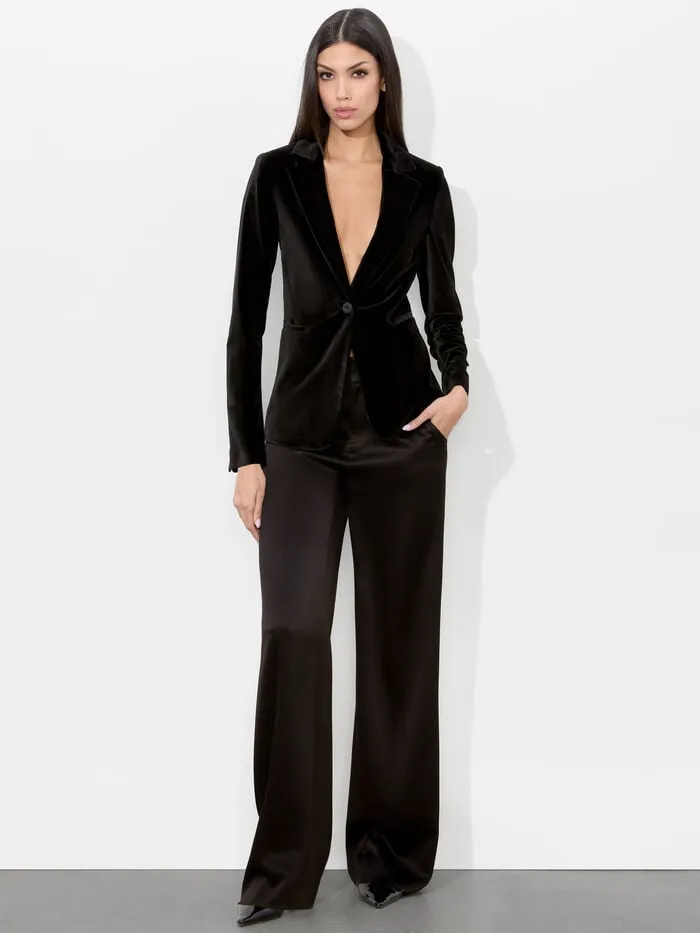 Alice Olivia JACKETS COATS WOMEN MACEY VELVET BLAZER Black