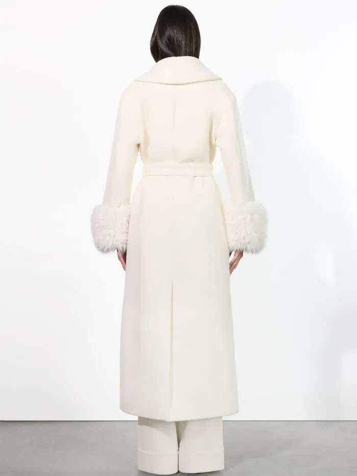 Alice Olivia JACKETS COATS WOMEN MARCELENE MAXI COAT Off White
