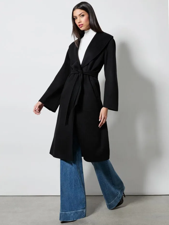 Alice Olivia JACKETS COATS WOMEN MARCELENE MIDI COAT Black