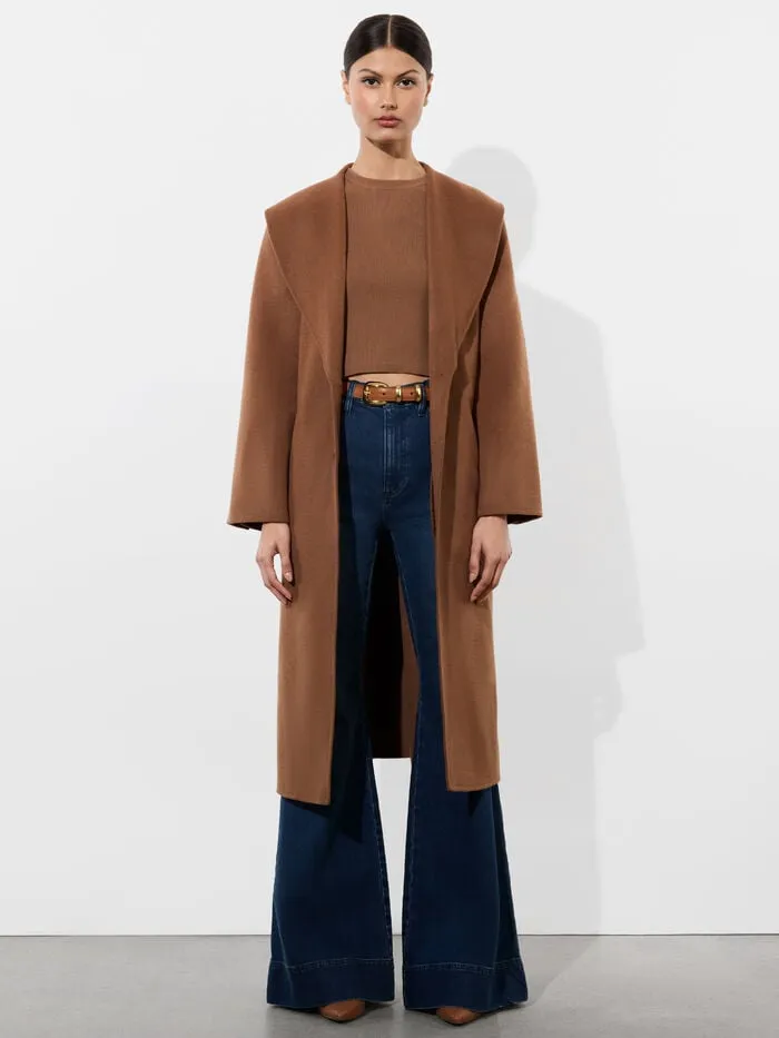 Alice Olivia JACKETS COATS WOMEN MARCELENE MIDI COAT Camel