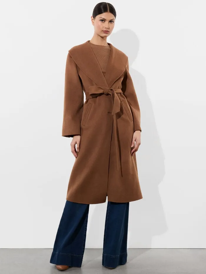 Alice Olivia JACKETS COATS WOMEN MARCELENE MIDI COAT Camel