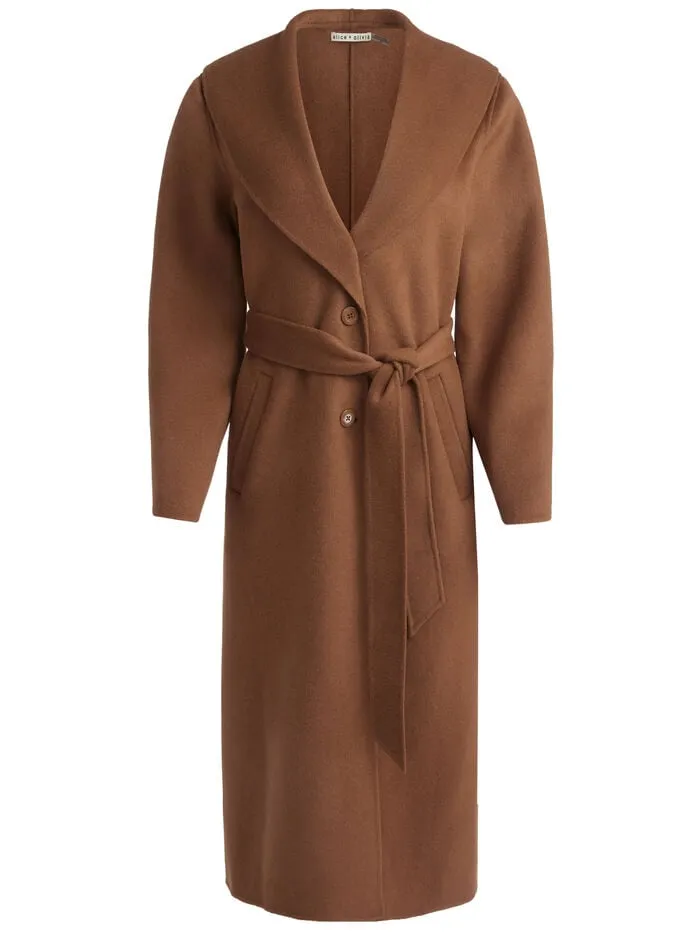 Alice Olivia JACKETS COATS WOMEN MARCELENE MIDI COAT Camel