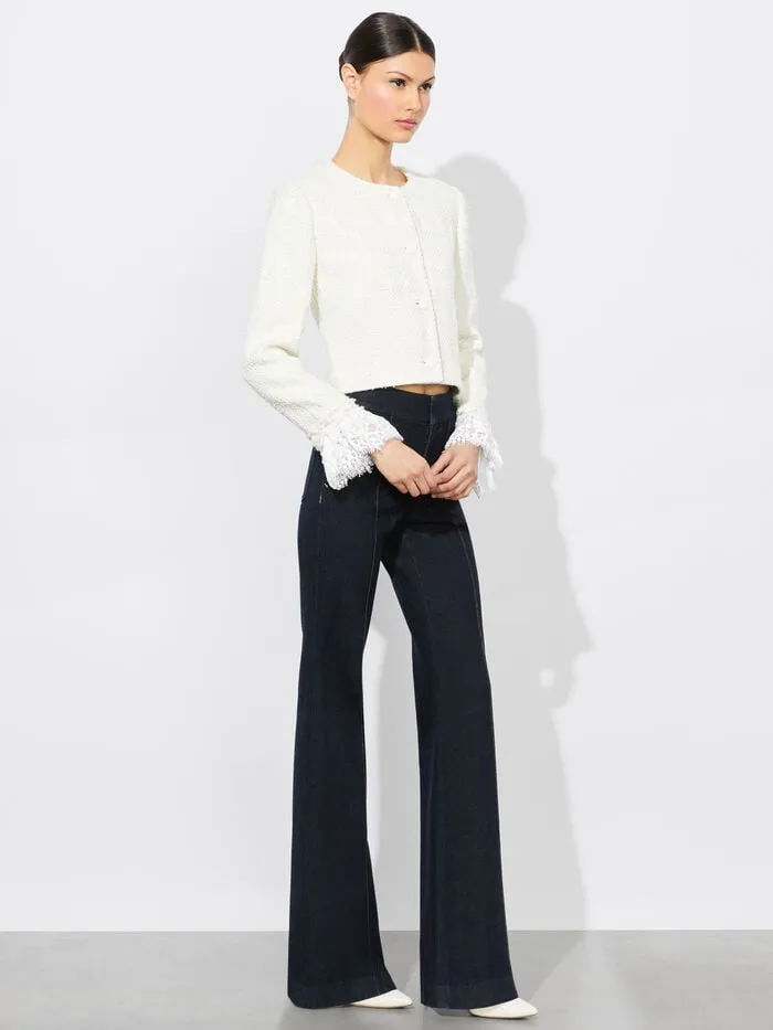 Alice Olivia JACKETS COATS WOMEN MILLIE JACKET Off Whiteandoatmeal