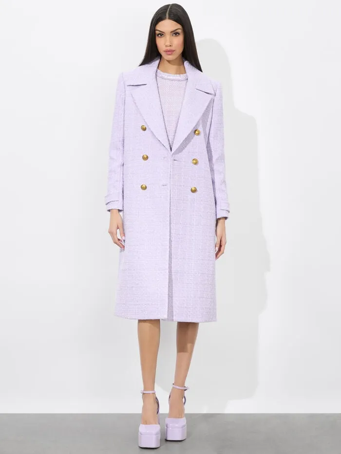 Alice Olivia JACKETS COATS WOMEN NICHOLAS DOUBLE BREASTED COAT Lilac