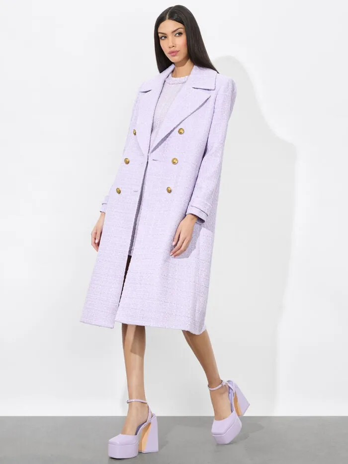 Alice Olivia JACKETS COATS WOMEN NICHOLAS DOUBLE BREASTED COAT Lilac