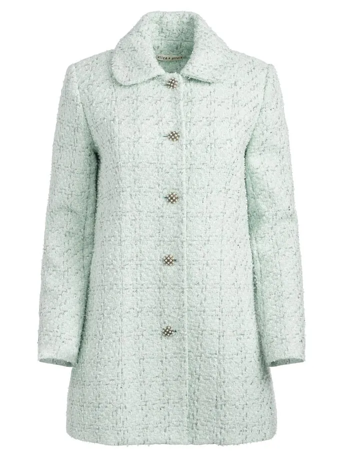 Alice Olivia JACKETS COATS WOMEN PURCELL PEACOAT Sea Spray