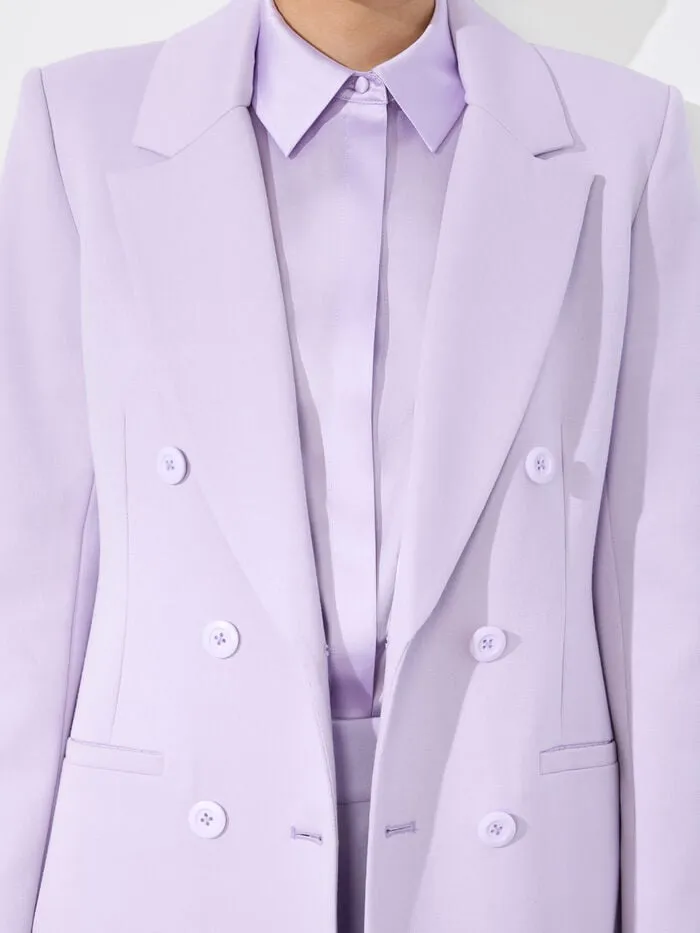 Alice Olivia JACKETS COATS WOMEN SHEPHERD LONG BLAZER Lilac