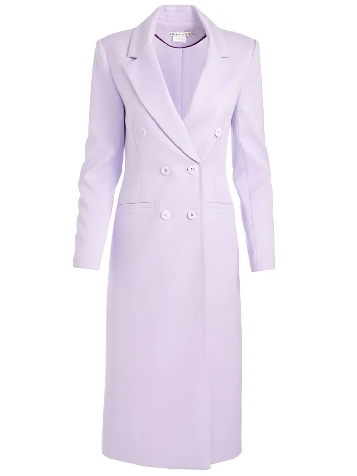 Alice Olivia JACKETS COATS WOMEN SHEPHERD LONG BLAZER Lilac