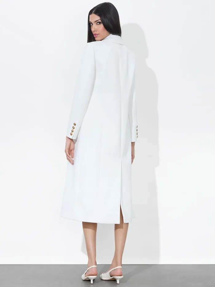 Alice Olivia JACKETS COATS WOMEN SHEPHERD LONG BLAZER Off White