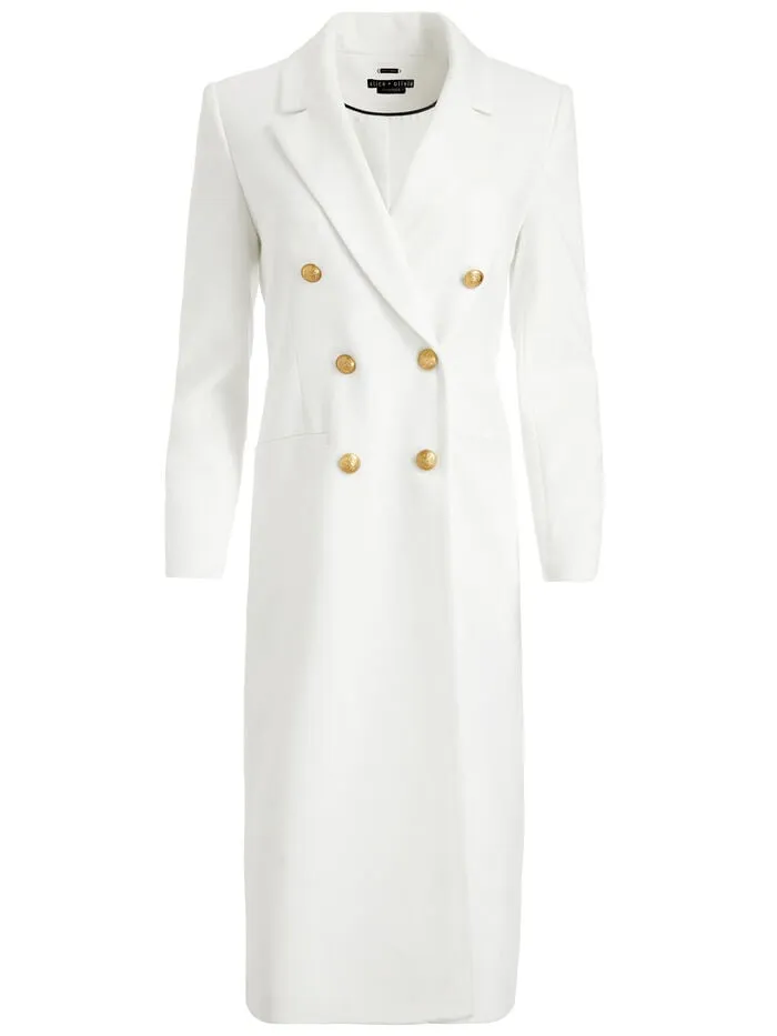 Alice Olivia JACKETS COATS WOMEN SHEPHERD LONG BLAZER Off White