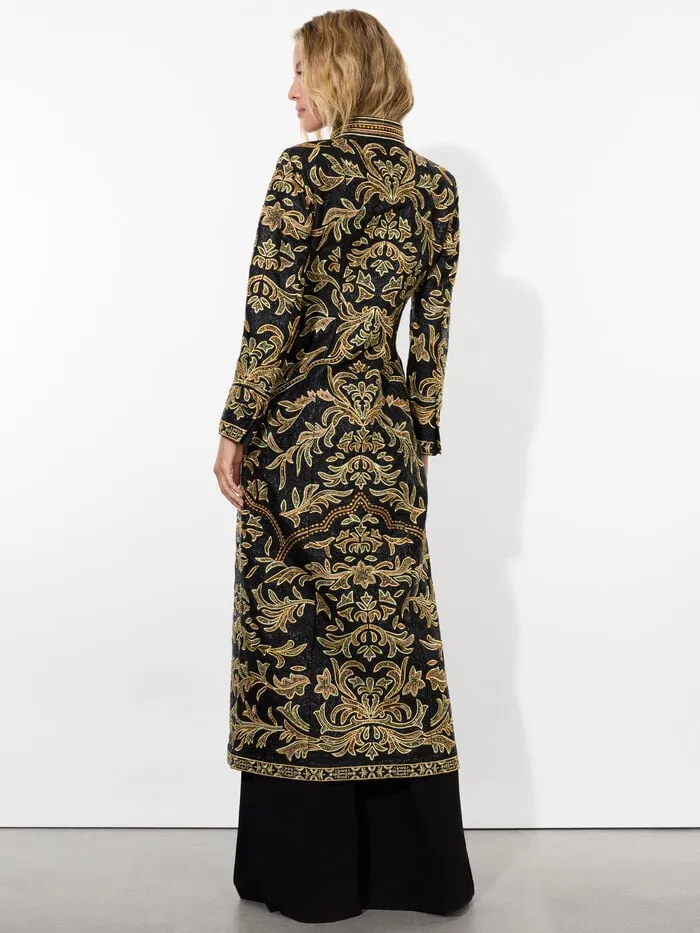 Alice Olivia JACKETS COATS WOMEN THOMAS EMBELLISHED COAT Blackandgold