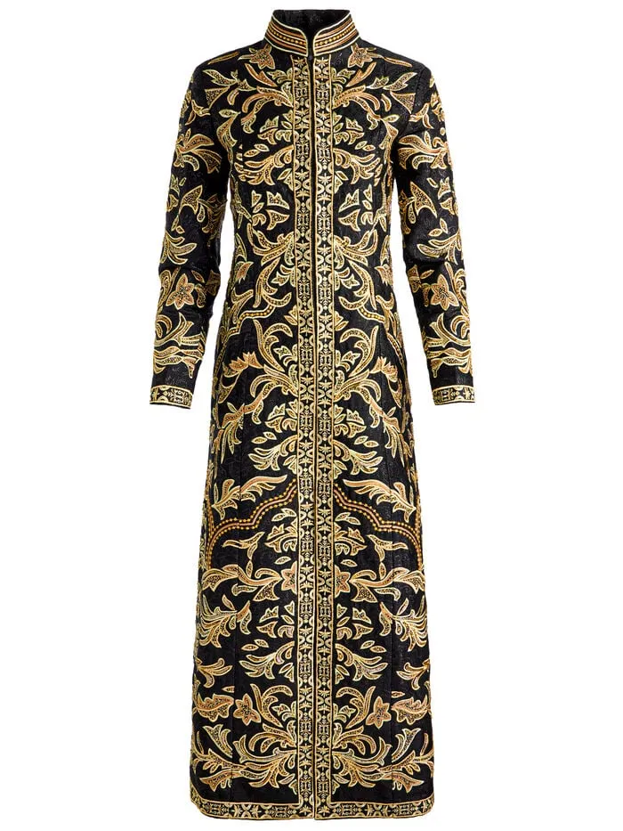 Alice Olivia JACKETS COATS WOMEN THOMAS EMBELLISHED COAT Blackandgold