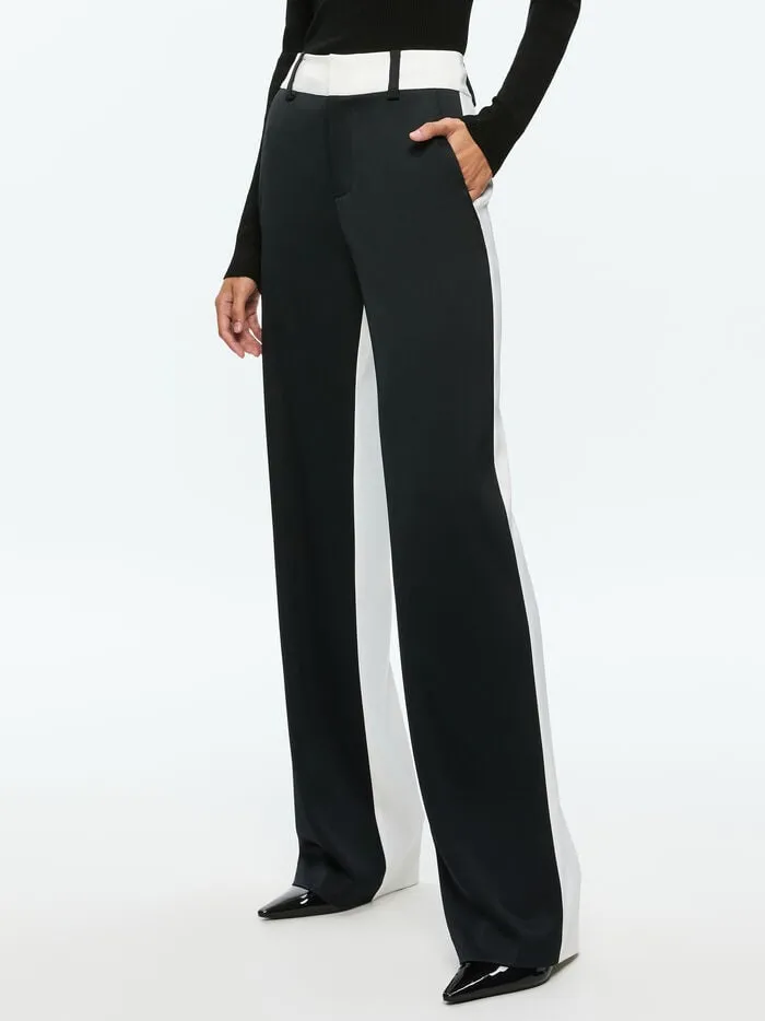 Alice Olivia PANTS WOMEN ALEXANDER TROUSER Blackandoff White