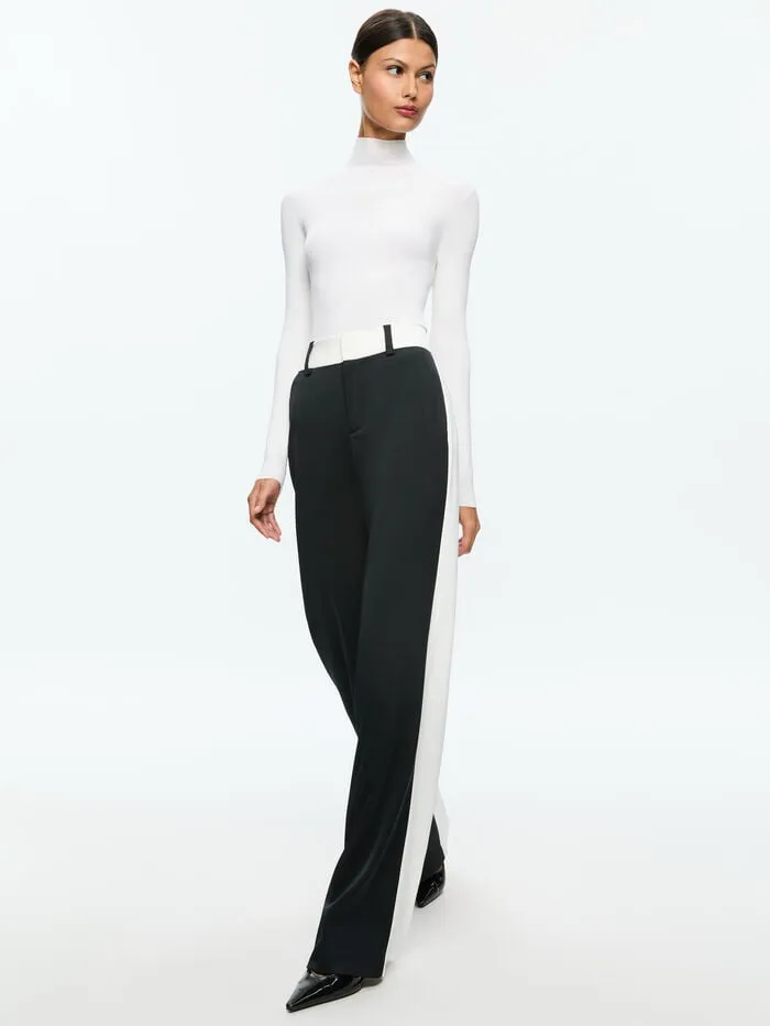 Alice Olivia PANTS WOMEN ALEXANDER TROUSER Blackandoff White