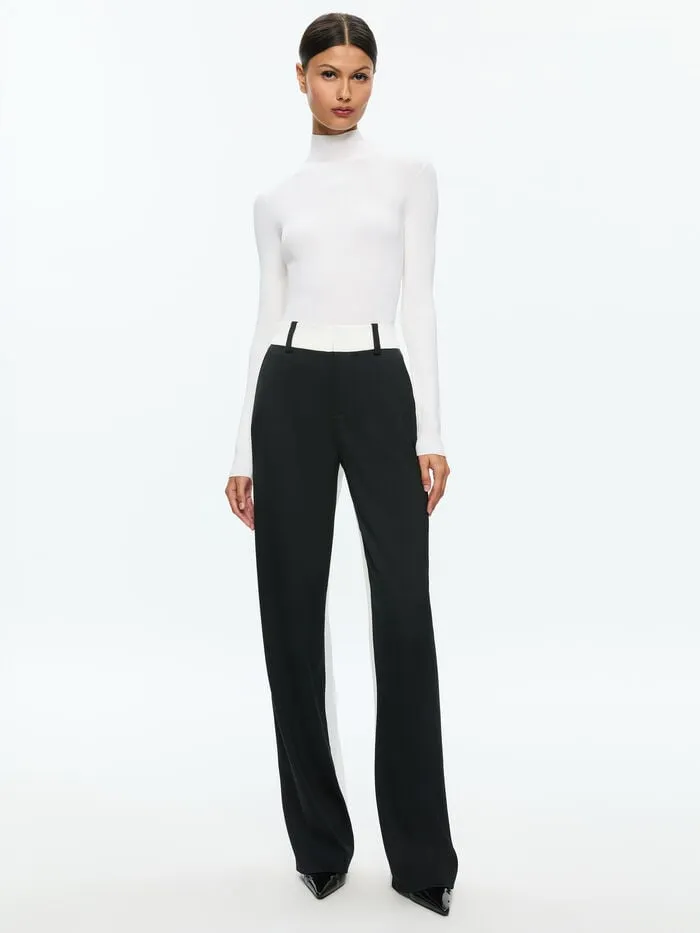 Alice Olivia PANTS WOMEN ALEXANDER TROUSER Blackandoff White