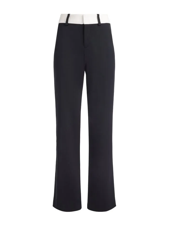 Alice Olivia PANTS WOMEN ALEXANDER TROUSER Blackandoff White