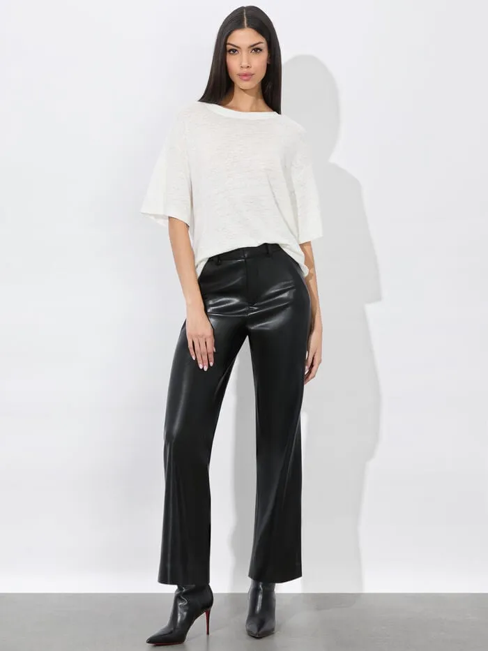 Alice Olivia PANTS WOMEN ALEXANDER VEGAN TROUSER Black
