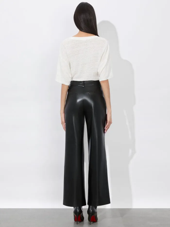 Alice Olivia PANTS WOMEN ALEXANDER VEGAN TROUSER Black