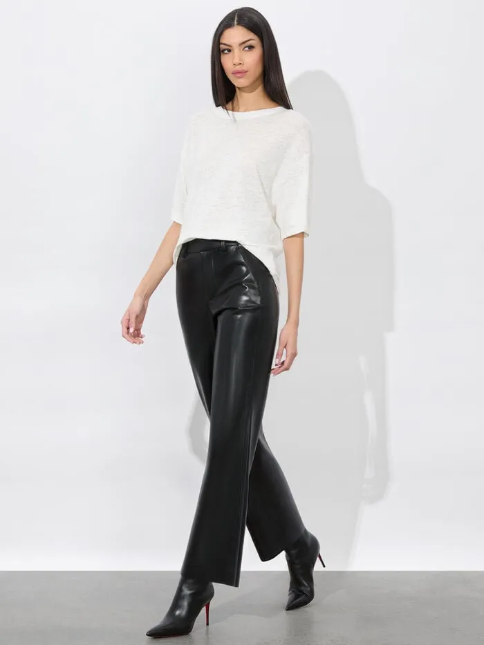 Alice Olivia PANTS WOMEN ALEXANDER VEGAN TROUSER Black