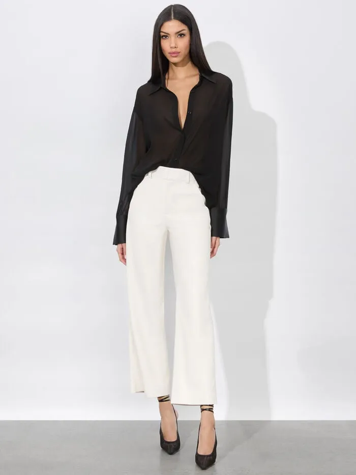Alice Olivia PANTS WOMEN ALEXANDER VEGAN TROUSER Off White