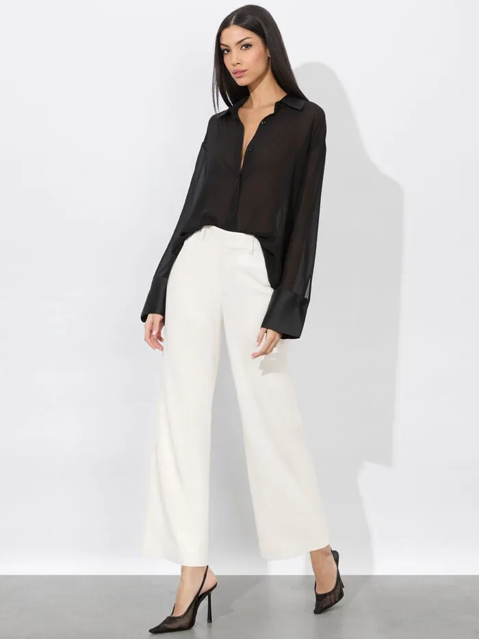 Alice Olivia PANTS WOMEN ALEXANDER VEGAN TROUSER Off White