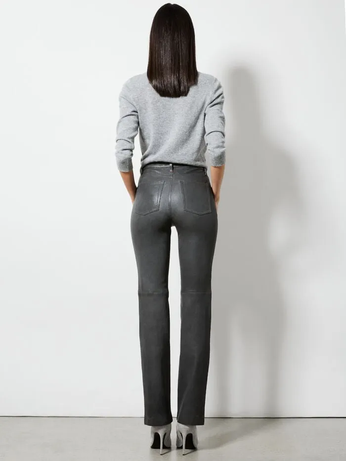 Alice Olivia PANTS WOMEN AMAZING LEATHER PANT Charcoal