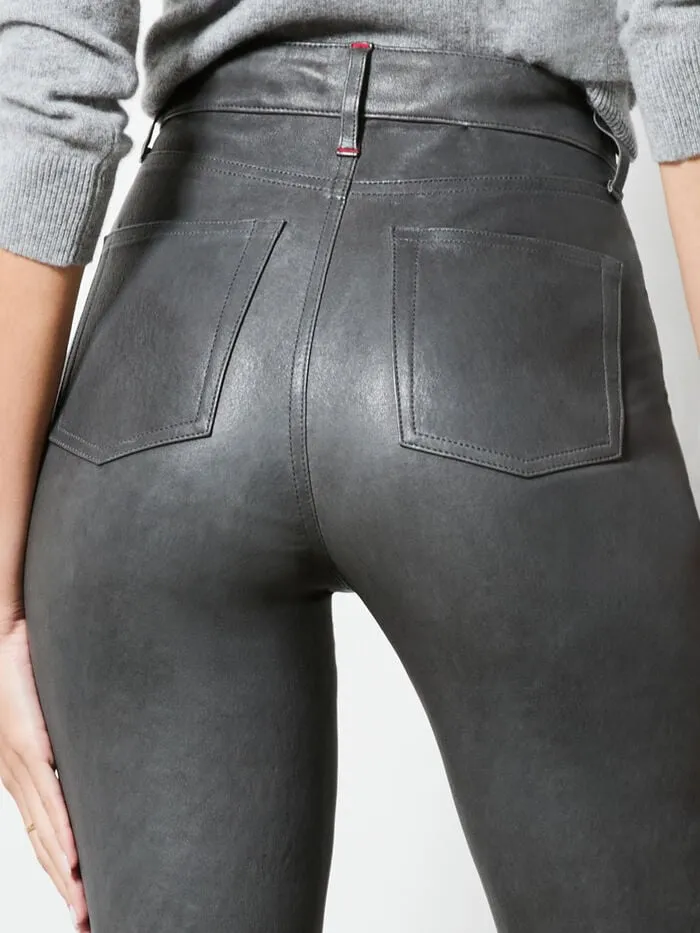Alice Olivia PANTS WOMEN AMAZING LEATHER PANT Charcoal