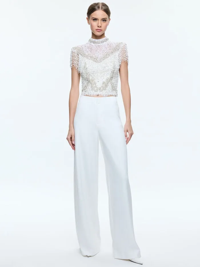 Alice Olivia PANTS WOMEN ANDRA PANT Off White