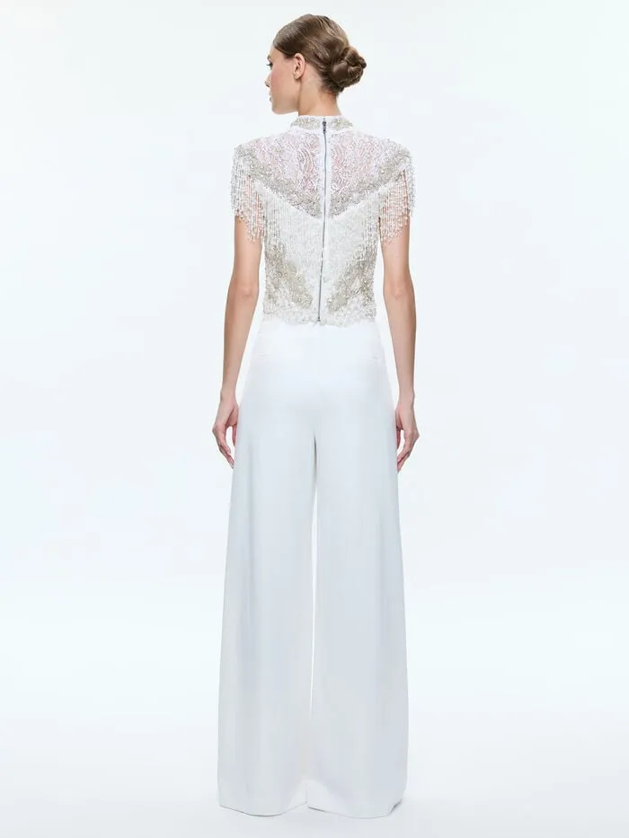 Alice Olivia PANTS WOMEN ANDRA PANT Off White