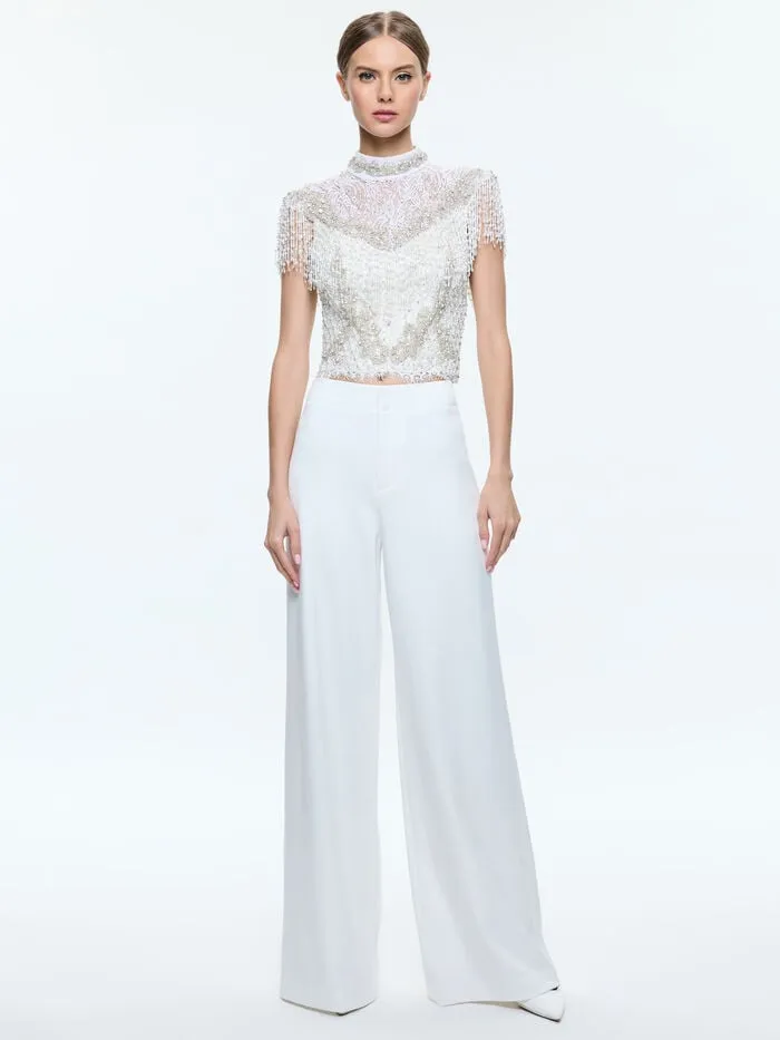 Alice Olivia PANTS WOMEN ANDRA PANT Off White