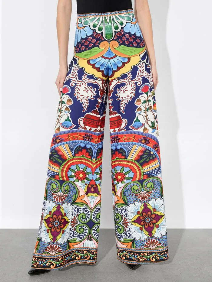 Alice Olivia PANTS WOMEN ATHENA WIDE LEG PANT On The Road