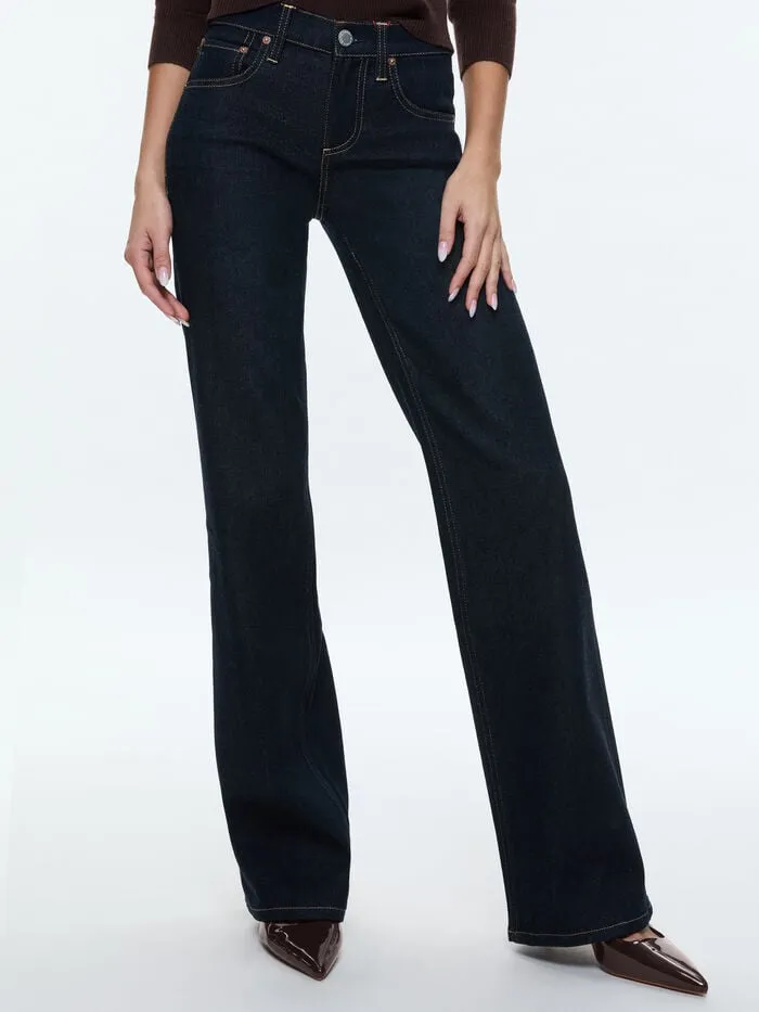 Alice Olivia PANTS WOMEN BODIE LOW RISE JEAN Dark Rinse