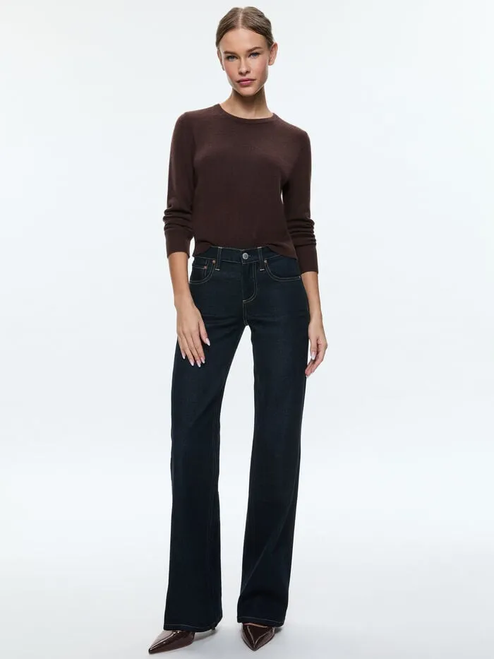 Alice Olivia PANTS WOMEN BODIE LOW RISE JEAN Dark Rinse