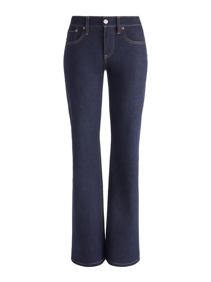 Alice Olivia PANTS WOMEN BODIE LOW RISE JEAN Dark Rinse