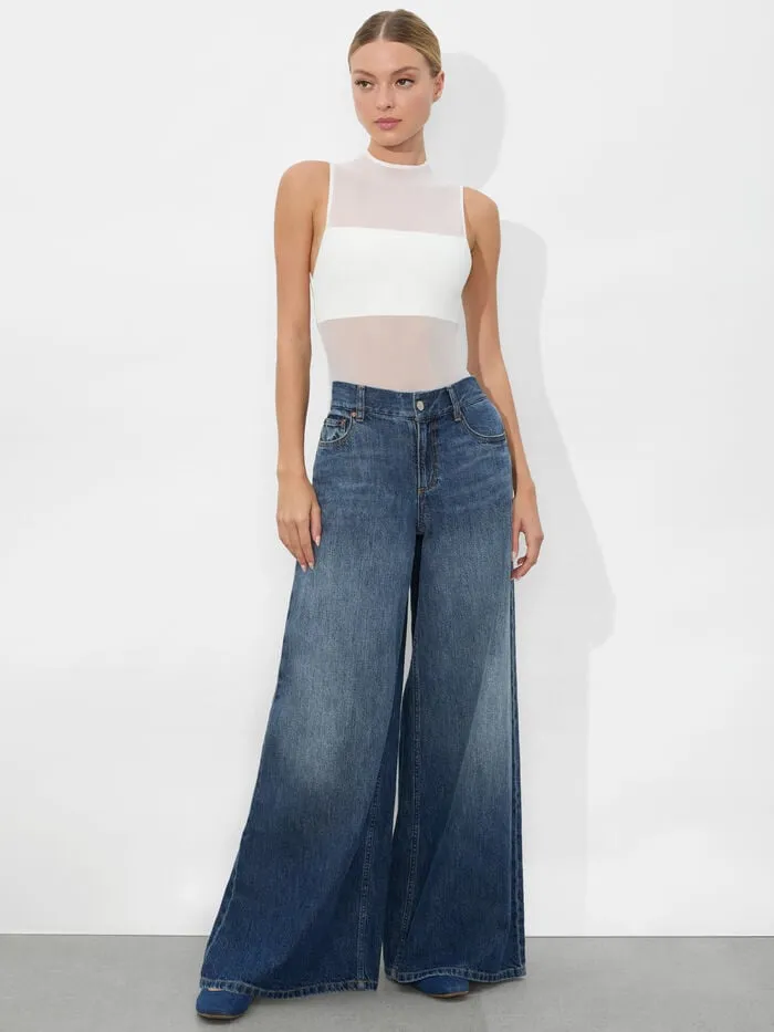 Alice Olivia PANTS WOMEN BRANSON JEAN Darby Vintage Blue