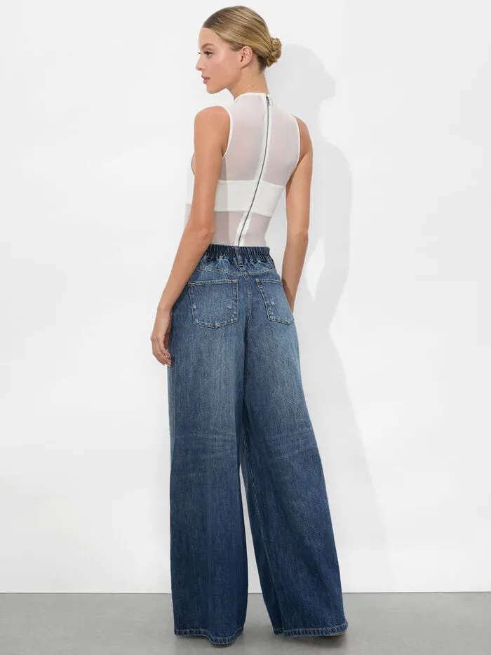 Alice Olivia PANTS WOMEN BRANSON JEAN Darby Vintage Blue