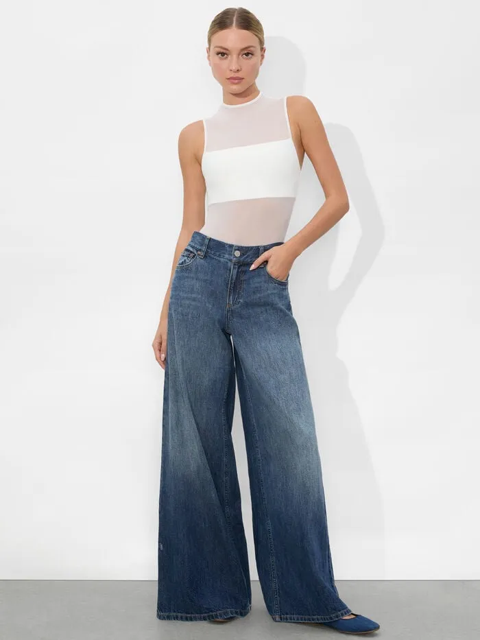 Alice Olivia PANTS WOMEN BRANSON JEAN Darby Vintage Blue