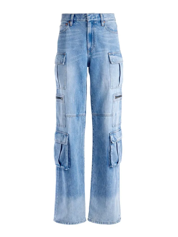 Alice Olivia PANTS WOMEN CAY CARGO JEAN Brea Blue