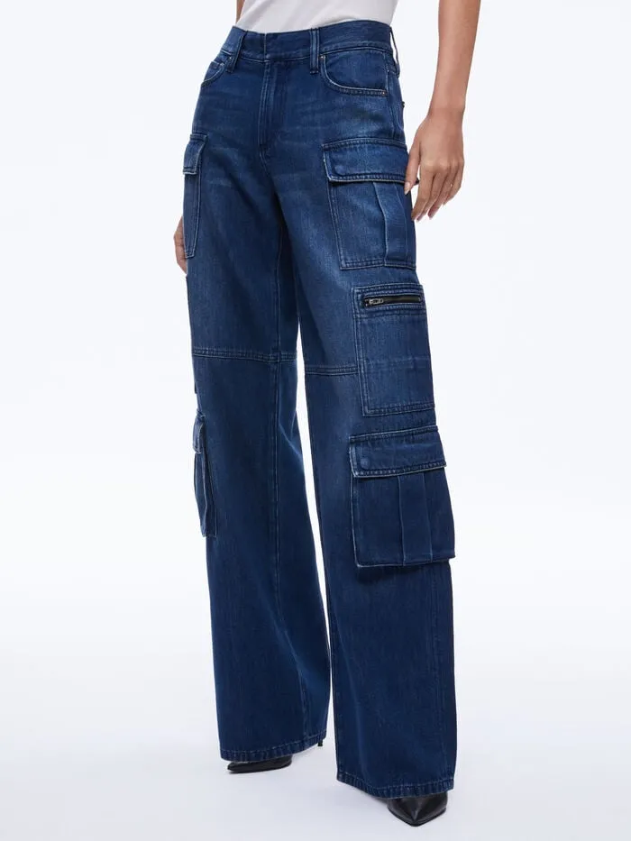Alice Olivia PANTS WOMEN CAY CARGO JEAN Love Train