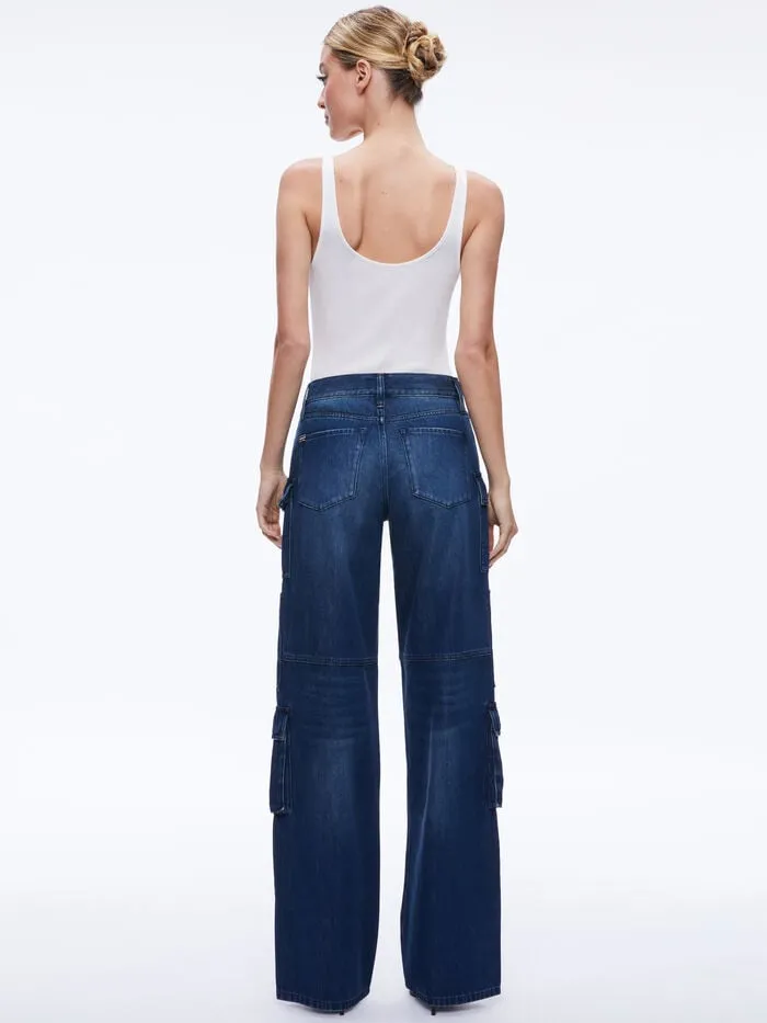 Alice Olivia PANTS WOMEN CAY CARGO JEAN Love Train