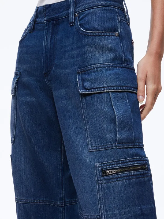 Alice Olivia PANTS WOMEN CAY CARGO JEAN Love Train