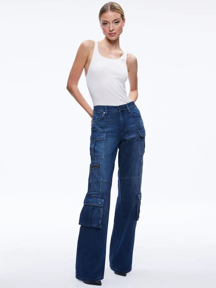 Alice Olivia PANTS WOMEN CAY CARGO JEAN Love Train