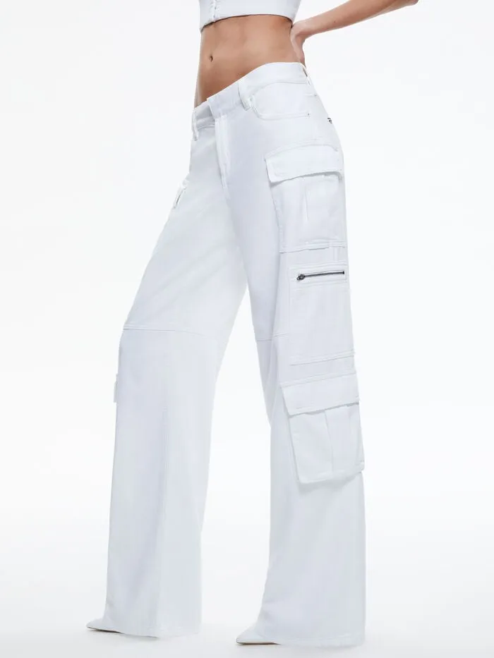 Alice Olivia PANTS WOMEN CAY CARGO JEAN White