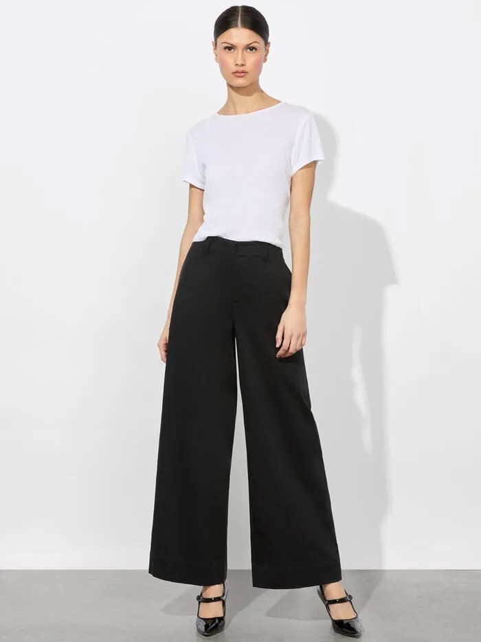 Alice Olivia PANTS WOMEN DAN CROPPED CHINO PANT Black